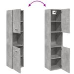 Casa si Gradina - Mobilier - Mobilier baie - Comode baie - Dulap suspendat de baie, gri beton, 30x30x130 cm lemn prelucrat - Infinity.ro