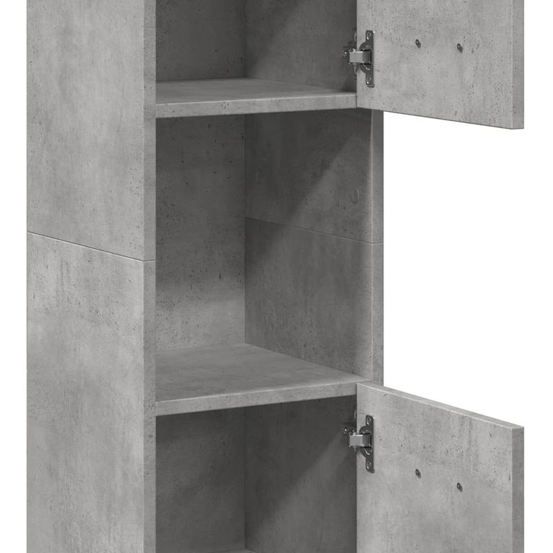 Casa si Gradina - Mobilier - Mobilier baie - Comode baie - Dulap suspendat de baie, gri beton, 30x30x130 cm lemn prelucrat - Infinity.ro