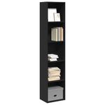 Casa si Gradina - Mobilier - Biblioteci si rafturi - Biblioteci - Biblioteca, negru, 40x30x189 cm, lemn prelucrat - Infinity.ro
