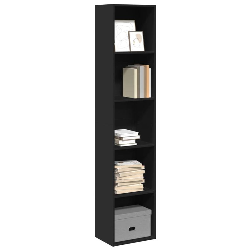 Casa si Gradina - Mobilier - Biblioteci si rafturi - Biblioteci - Biblioteca, negru, 40x30x189 cm, lemn prelucrat - Infinity.ro