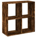 Casa si Gradina - Mobilier - Biblioteci si rafturi - Biblioteci - Biblioteca/separator camera stejar fumuriu 69,5x29x69,5 cm lemn - Infinity.ro