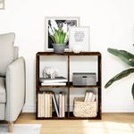 Casa si Gradina - Mobilier - Biblioteci si rafturi - Biblioteci - Biblioteca/separator camera stejar fumuriu 69,5x29x69,5 cm lemn - Infinity.ro