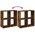 Casa si Gradina - Mobilier - Biblioteci si rafturi - Biblioteci - Biblioteca/separator camera stejar fumuriu 69,5x29x69,5 cm lemn - Infinity.ro