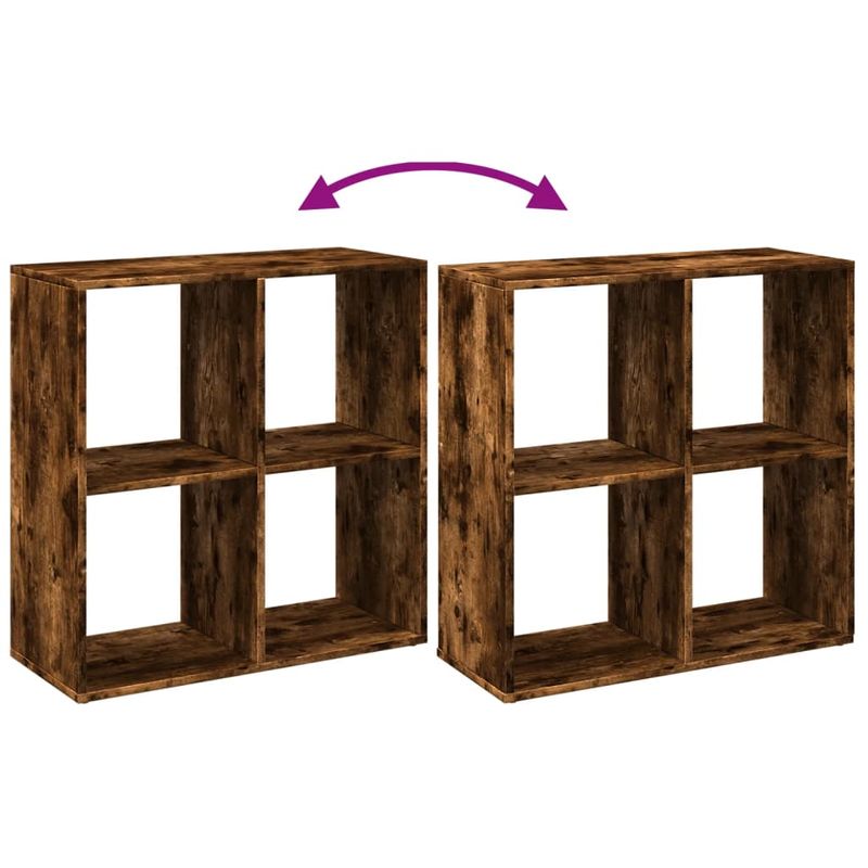 Casa si Gradina - Mobilier - Biblioteci si rafturi - Biblioteci - Biblioteca/separator camera stejar fumuriu 69,5x29x69,5 cm lemn - Infinity.ro