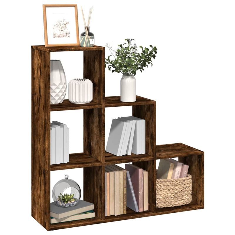 Casa si Gradina - Mobilier - Biblioteci si rafturi - Biblioteci - Biblioteca/separator camera 3 niveluri stejar 99x29x99 cm lemn - Infinity.ro