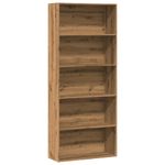 Casa si Gradina - Mobilier - Biblioteci si rafturi - Biblioteci - Biblioteca, stejar artizanal, 80x30x189 cm, lemn prelucrat - Infinity.ro