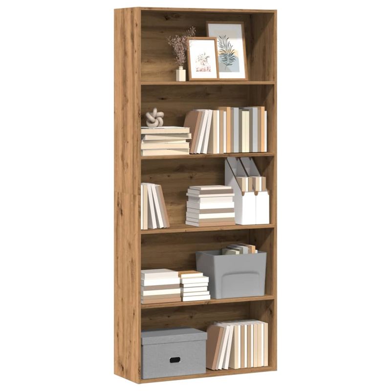 Casa si Gradina - Mobilier - Biblioteci si rafturi - Biblioteci - Biblioteca, stejar artizanal, 80x30x189 cm, lemn prelucrat - Infinity.ro