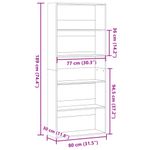 Casa si Gradina - Mobilier - Biblioteci si rafturi - Biblioteci - Biblioteca, stejar artizanal, 80x30x189 cm, lemn prelucrat - Infinity.ro