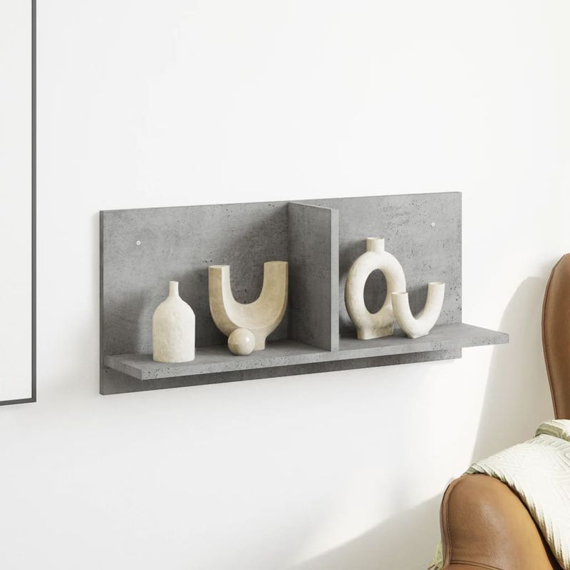 Casa si Gradina - Mobilier - Biblioteci si rafturi - Rafturi - Dulap de perete, gri beton, 70x16,5x30 cm, lemn prelucrat - Infinity.ro