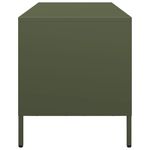 Casa si Gradina - Mobilier - Comode si corpuri - Comode - Dulap TV, verde masliniu, 101,5x39x43,5cm, otel laminat la rece - Infinity.ro