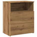 Casa si Gradina - Mobilier - Comode si corpuri - Noptiere - Noptiera, stejar artizanal, 50x32x60 cm, lemn prelucrat - Infinity.ro