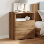 Casa si Gradina - Mobilier - Comode si corpuri - Noptiere - Noptiera, stejar artizanal, 50x32x60 cm, lemn prelucrat - Infinity.ro