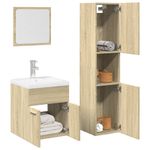 Casa si Gradina - Mobilier - Seturi de mobilier - Seturi baie - Set mobilier de baie, 3 piese, stejar sonoma, lemn prelucrat - Infinity.ro