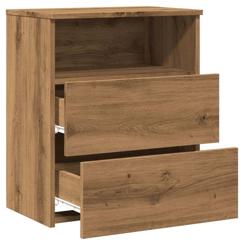 Casa si Gradina - Mobilier - Comode si corpuri - Noptiere - Noptiera, stejar artizanal, 50x32x60 cm, lemn prelucrat - Infinity.ro
