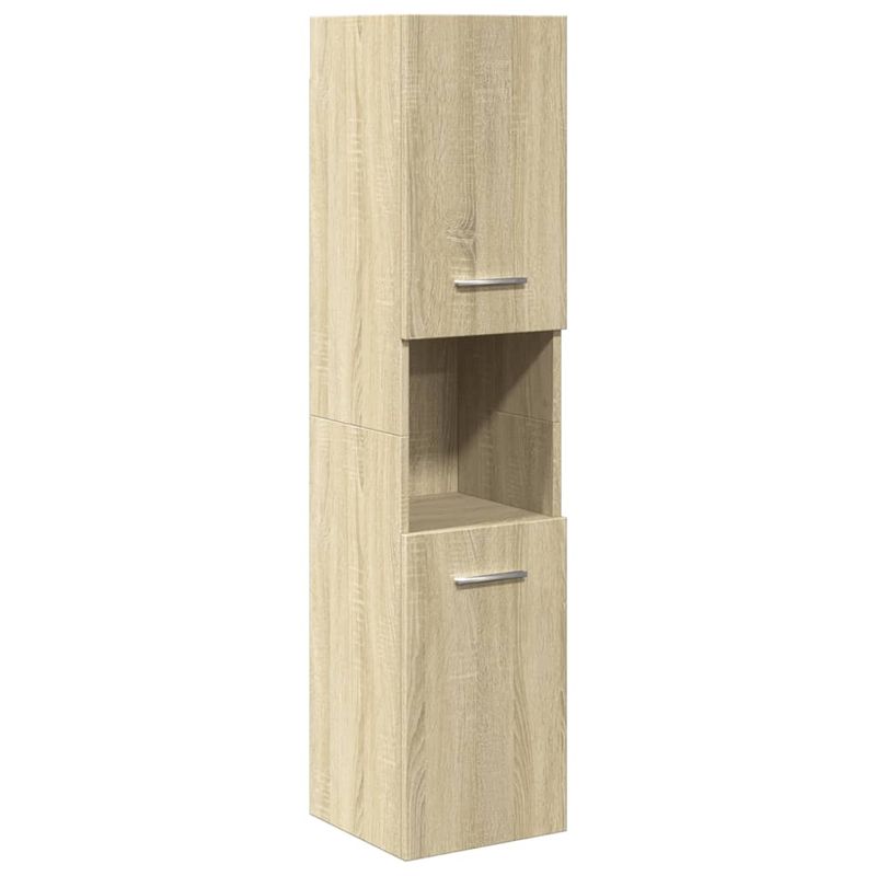 Casa si Gradina - Mobilier - Seturi de mobilier - Seturi baie - Set mobilier de baie, 3 piese, stejar sonoma, lemn prelucrat - Infinity.ro