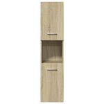Casa si Gradina - Mobilier - Seturi de mobilier - Seturi baie - Set mobilier de baie, 3 piese, stejar sonoma, lemn prelucrat - Infinity.ro