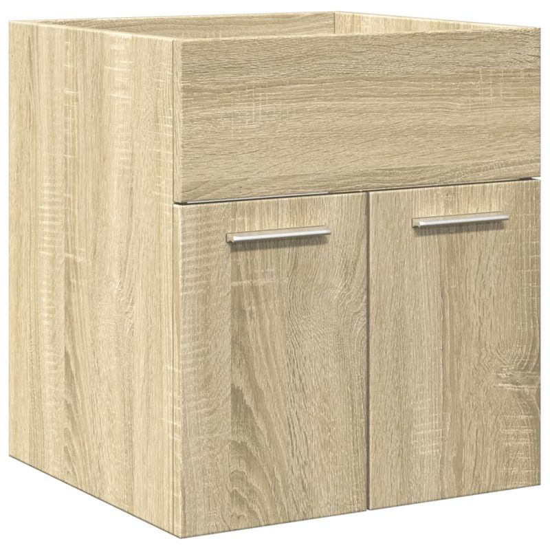 Casa si Gradina - Mobilier - Seturi de mobilier - Seturi baie - Set mobilier de baie, 3 piese, stejar sonoma, lemn prelucrat - Infinity.ro