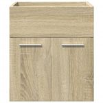 Casa si Gradina - Mobilier - Seturi de mobilier - Seturi baie - Set mobilier de baie, 3 piese, stejar sonoma, lemn prelucrat - Infinity.ro