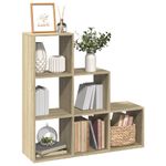 Casa si Gradina - Mobilier - Biblioteci si rafturi - Biblioteci - Biblioteca/separator 3 niveluri stejar sonoma 99x29x99 cm lemn - Infinity.ro