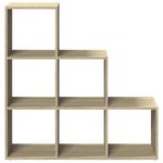 Casa si Gradina - Mobilier - Biblioteci si rafturi - Biblioteci - Biblioteca/separator 3 niveluri stejar sonoma 99x29x99 cm lemn - Infinity.ro