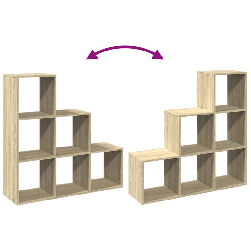 Casa si Gradina - Mobilier - Biblioteci si rafturi - Biblioteci - Biblioteca/separator 3 niveluri stejar sonoma 99x29x99 cm lemn - Infinity.ro