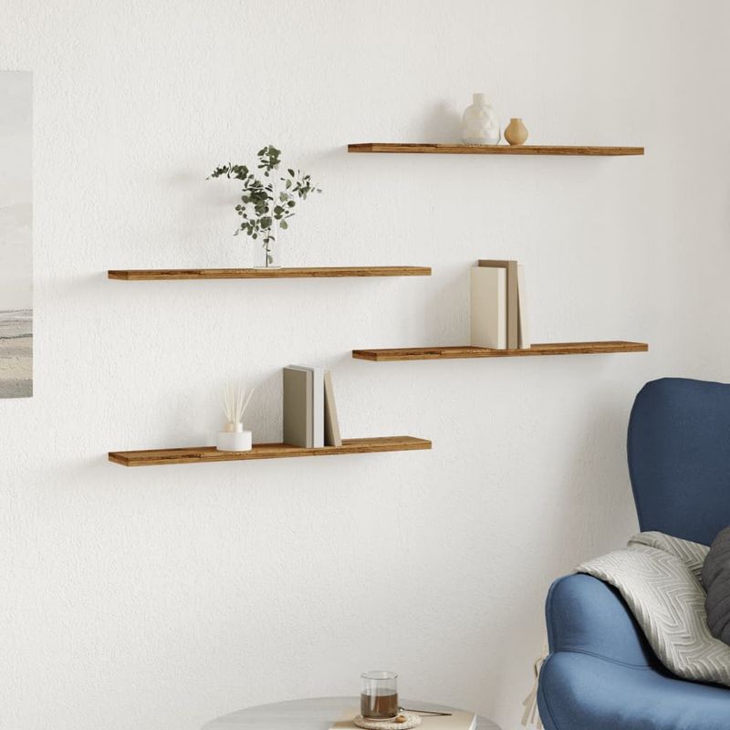 Casa si Gradina - Mobilier - Biblioteci si rafturi - Biblioteci - Placi biblioteca, 4 buc. lemn vechi 60x10x1,5 cm lemn prelucrat - Infinity.ro