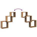 Casa si Gradina - Mobilier - Biblioteci si rafturi - Rafturi - Rafturi cub perete stejar artizanal 68x15x68 cm, lemn prelucrat - Infinity.ro