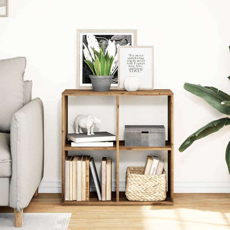 Casa si Gradina - Mobilier - Biblioteci si rafturi - Biblioteci - Biblioteca/separator, stejar artizanal, 69,5x29x69,5 cm, lemn - Infinity.ro