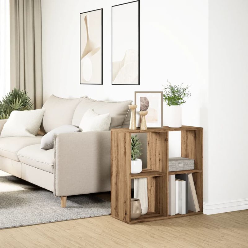 Casa si Gradina - Mobilier - Biblioteci si rafturi - Biblioteci - Biblioteca/separator, stejar artizanal, 69,5x29x69,5 cm, lemn - Infinity.ro