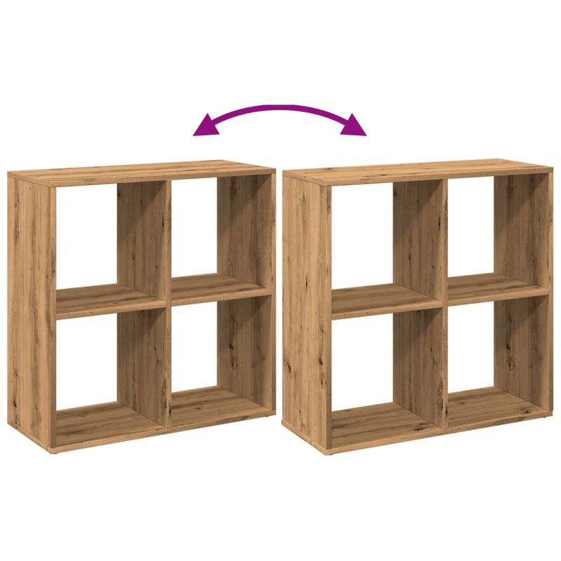 Casa si Gradina - Mobilier - Biblioteci si rafturi - Biblioteci - Biblioteca/separator, stejar artizanal, 69,5x29x69,5 cm, lemn - Infinity.ro