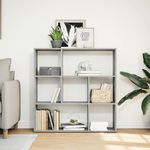 Casa si Gradina - Mobilier - Biblioteci si rafturi - Biblioteci - Biblioteca/separator camera gri beton 102x29x103,5 cm lemn - Infinity.ro