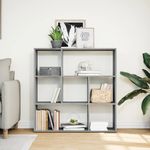 Casa si Gradina - Mobilier - Biblioteci si rafturi - Biblioteci - Biblioteca/separator camera gri sonoma 102x29x103,5 cm lemn - Infinity.ro