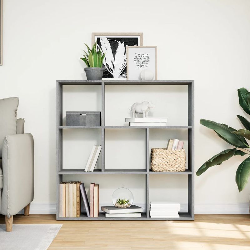 Casa si Gradina - Mobilier - Biblioteci si rafturi - Biblioteci - Biblioteca/separator camera gri sonoma 102x29x103,5 cm lemn - Infinity.ro
