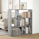 Casa si Gradina - Mobilier - Biblioteci si rafturi - Biblioteci - Biblioteca/separator camera gri sonoma 102x29x103,5 cm lemn - Infinity.ro