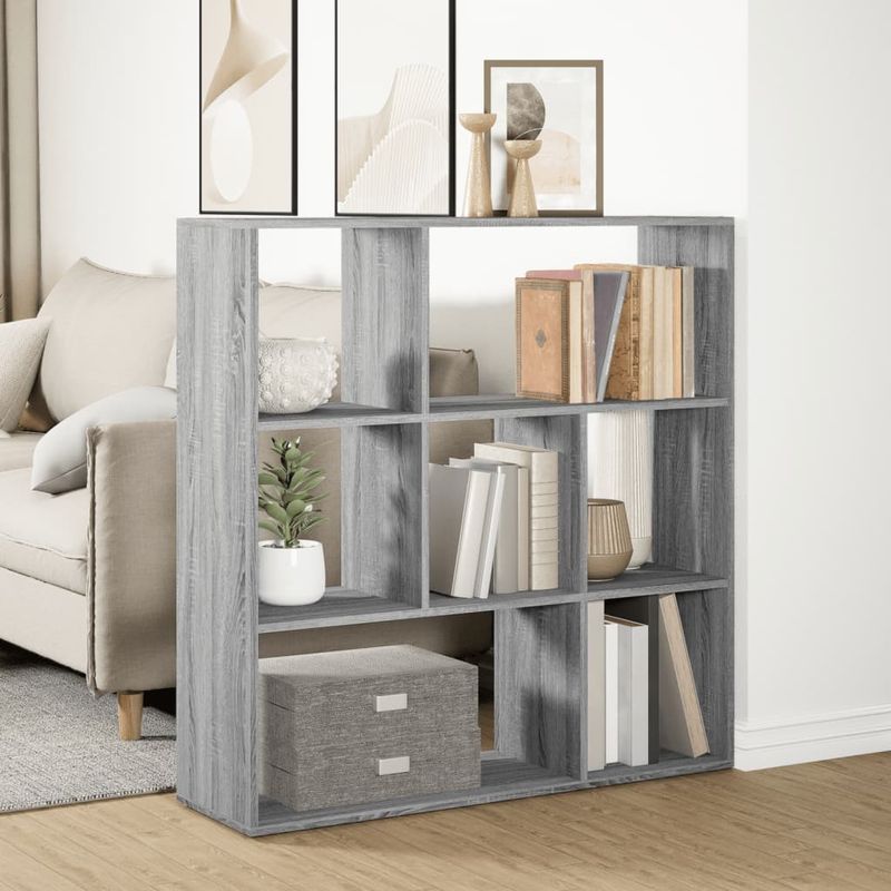 Casa si Gradina - Mobilier - Biblioteci si rafturi - Biblioteci - Biblioteca/separator camera gri sonoma 102x29x103,5 cm lemn - Infinity.ro