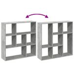 Casa si Gradina - Mobilier - Biblioteci si rafturi - Biblioteci - Biblioteca/separator camera gri beton 102x29x103,5 cm lemn - Infinity.ro