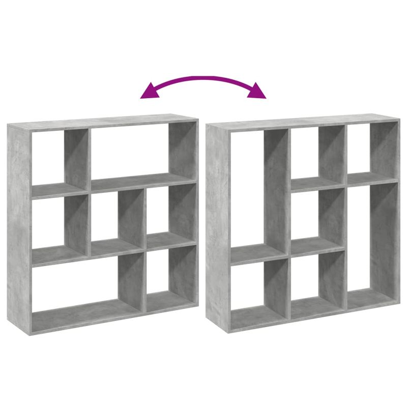Casa si Gradina - Mobilier - Biblioteci si rafturi - Biblioteci - Biblioteca/separator camera gri beton 102x29x103,5 cm lemn - Infinity.ro