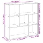 Casa si Gradina - Mobilier - Biblioteci si rafturi - Biblioteci - Biblioteca/separator camera gri beton 102x29x103,5 cm lemn - Infinity.ro
