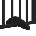 Petshop - Accesorii petshop - Culcusuri si custi - Tarcuri si colivii - Poarta caini pliabila cu usa 4 panouri negru, 320 cm, lemn plop - Infinity.ro