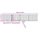 Petshop - Accesorii petshop - Culcusuri si custi - Tarcuri si colivii - Poarta caini pliabila cu usa 4 panouri negru, 320 cm, lemn plop - Infinity.ro