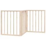 Petshop - Accesorii petshop - Culcusuri si custi - Custi interior si exterior - Poarta pentru caini pliabila, 3 panouri, 150 cm, lemn de plop - Infinity.ro