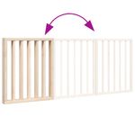 Petshop - Accesorii petshop - Culcusuri si custi - Custi interior si exterior - Poarta pentru caini pliabila, 3 panouri, 150 cm, lemn de plop - Infinity.ro