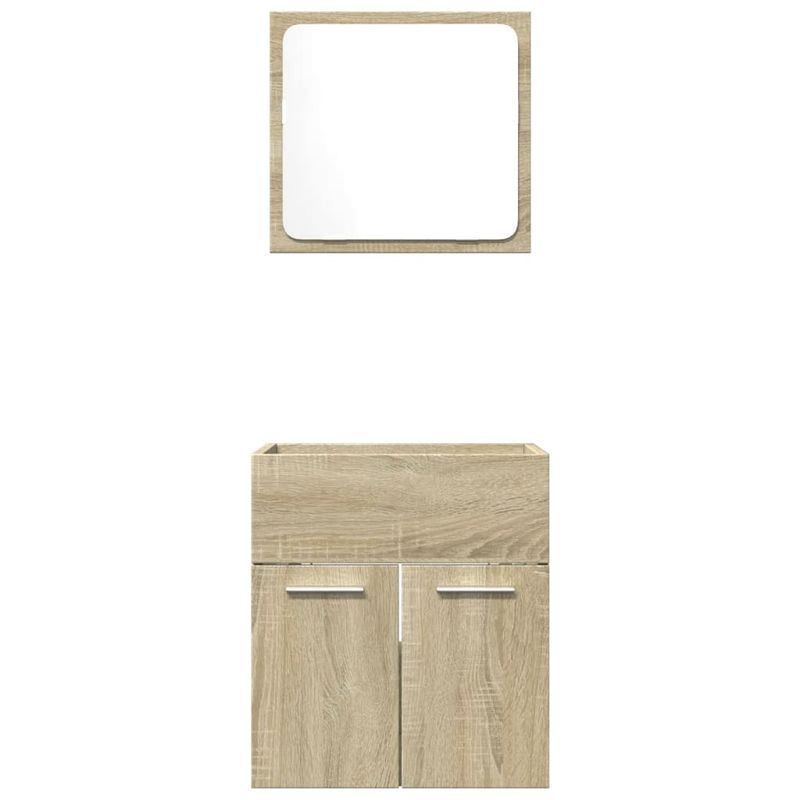 Casa si Gradina - Mobilier - Seturi de mobilier - Seturi baie - Set mobilier de baie, 2 piese, stejar sonoma, lemn prelucrat - Infinity.ro