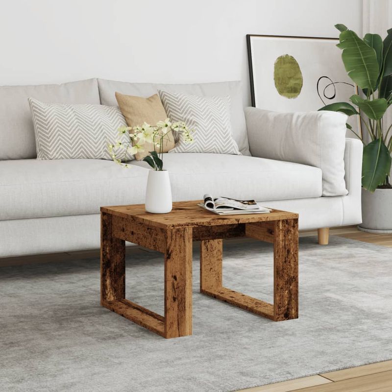 Casa si Gradina - Mobilier - Mese si birouri - Mese living - Masuta laterala, lemn vechi, 50x50x35 cm, lemn prelucrat - Infinity.ro