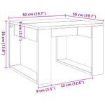 Casa si Gradina - Mobilier - Mese si birouri - Mese living - Masuta laterala, lemn vechi, 50x50x35 cm, lemn prelucrat - Infinity.ro