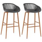 Casa si Gradina - Mobilier - Scaune si fotolii - Scaune - Scaune de bar, 2 buc., gri - Infinity.ro