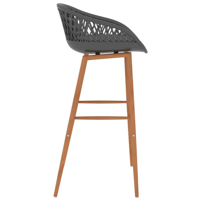 Casa si Gradina - Mobilier - Scaune si fotolii - Scaune - Scaune de bar, 2 buc., gri - Infinity.ro
