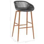 Casa si Gradina - Mobilier - Scaune si fotolii - Scaune - Scaune de bar, 2 buc., gri - Infinity.ro