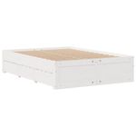 Casa si Gradina - Mobilier - Paturi si accesorii - Paturi - Cadru pat fara saltea/cu sertare alb, 150x200cm, lemn masiv pin - Infinity.ro