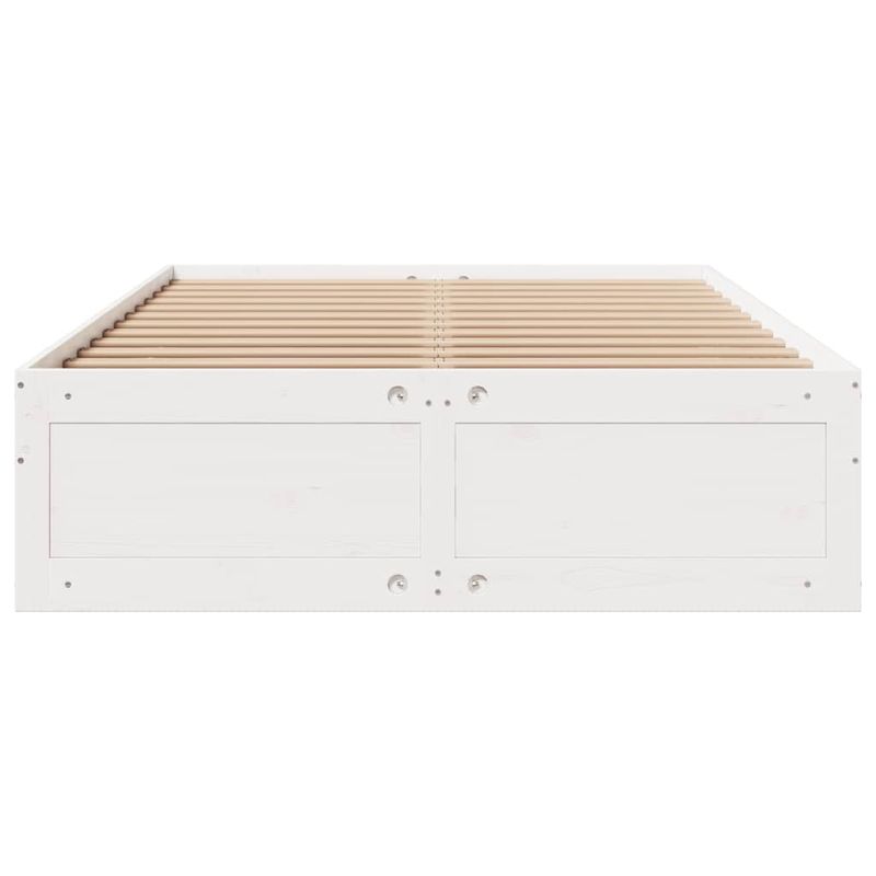 Casa si Gradina - Mobilier - Paturi si accesorii - Paturi - Cadru pat fara saltea/cu sertare alb, 150x200cm, lemn masiv pin - Infinity.ro